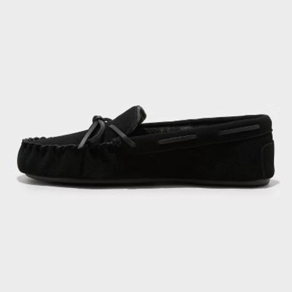 Men's Topher Moccasin Slippers by Goodfellow & Co Black Size 11 New With Tags